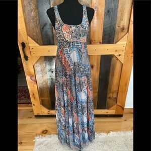 Anthropologie made in San Francisco tiered floral maxi dress, size XS.
